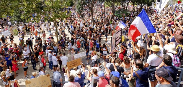 Protestm Rsche Gegen Corona Politik In Frankreich