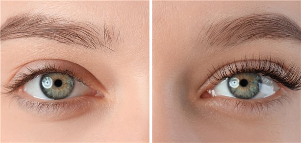 Lange, dichte Wimpern um jeden Preis? Obacht bei Prostaglandin-haltigen Seren! Nahaufnahme von Wimpern mit Mascara
