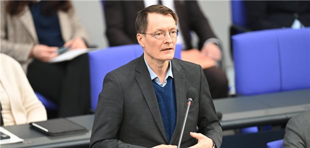 Karl Lauterbach bei einer Regierungsbefragung im Bundestag vergangene Woche
