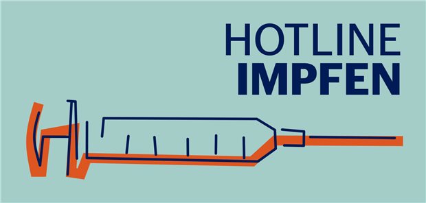 Stellen Sie Ihre Fragen zum Impfen! Spritze zum Impfen mit Schriftzug