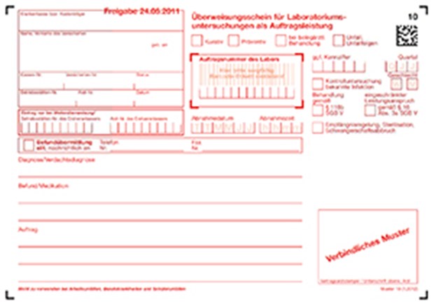 Neues Muster für Laborüberweisungen