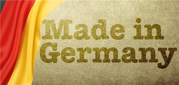 Deutsche Flagge und Aufschrift &quot;Made in Germany&quot;