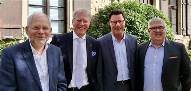 Die alte und neue Spitze des PVS Verbands (v.l.n.r.): Dr. Conrad Singe, Dr. Christof Mittmann, Dr. Michael Klinger und der langjährige Geschäftsführer Stefan Tilgner.