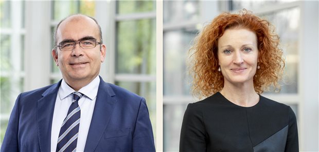 Wie das Sparpaket wirkt: KV Baden-Württemberg kalkuliert das Honorar-Minus Das Foto zeigt Baden Württembergs KV-Chef Dr. Karsten Braun und Geschäftsführerin Susanne Lilie.