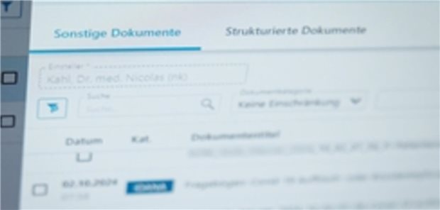 Geplante Zugriffsrechte der Krankenkassen auf die ePA bringen Ärzte in Wallung Abbildung der Nutzeroberfläche einer E-Patinentenakte