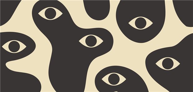 Therapieresistente Angststörung: neue Definitionen, neue Behandlungsoptionen Mehrere Augen verschwimmen auf einem schwarz-braunen Hintergrund.