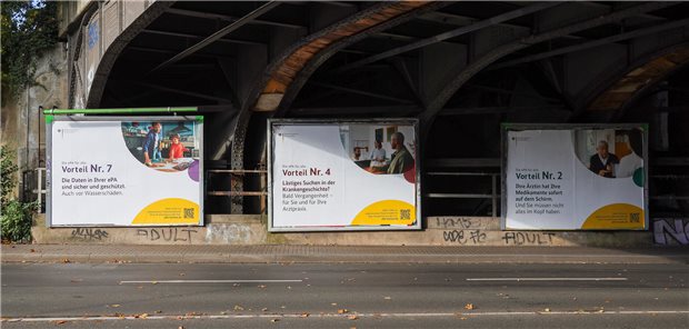 Das Bundesministerium für Gesundheit wirbt mit einer Plakatkampagne für die elektronische Patientenakte, ePA