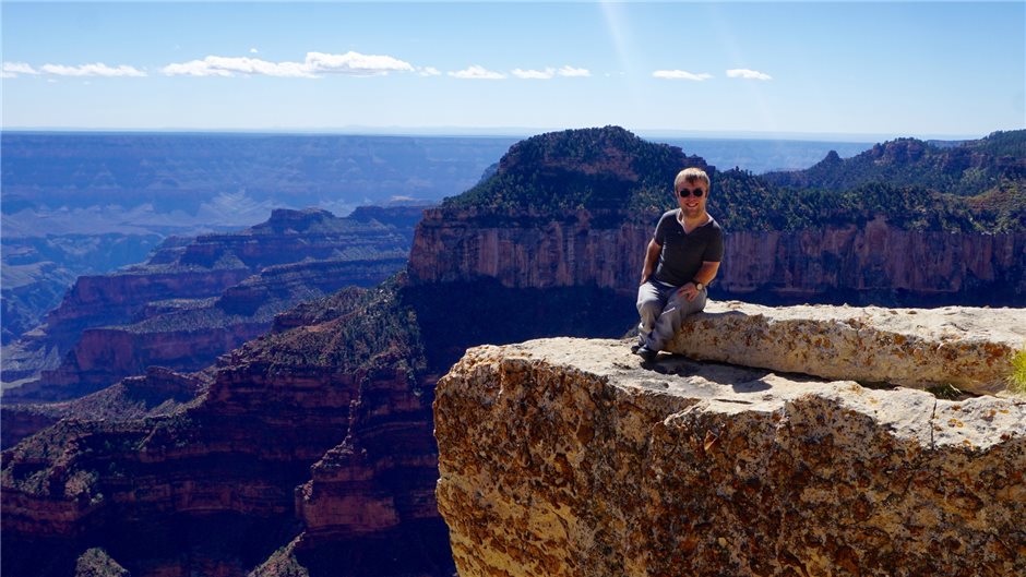 Leopold Rupp am Grand Canyon.