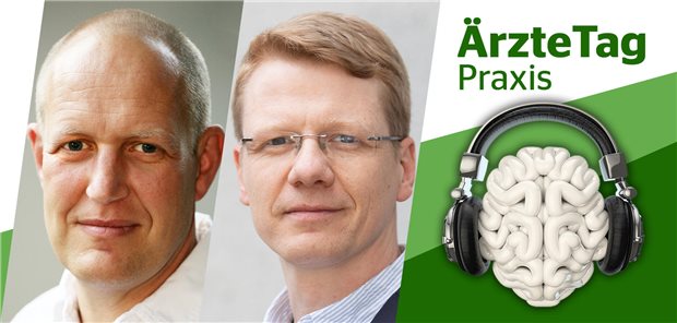 Wie aufwändig ist es, Patienten an die richtige Stelle zu steuern, Herr Flohr und Herr Klein? Netzvorstandsvorsitzender Dr. Jürgen Flohr (l.) im Gesundheitsnetz Leipzig und Netzmanager Sebastian Klein: Praxen werden überrannt von Patientinnen und Patienten. Eine bessere Steuerung wäre nach ihrer Ansicht wichtig – und „dabei starten wir nicht bei null“.
