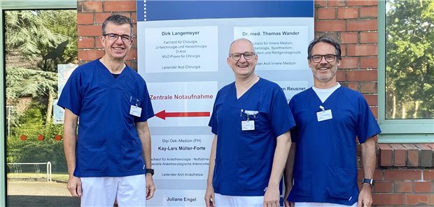 Dirk Langemeyer mit Dr. Thomas Wander und Dr. Clemens von Reusner (von links).