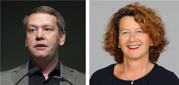 Psychologe Oliver Hildenbrand soll Gesundheitsminister in Baden-Württemberg werden Der Politiker Oliver Hildenbrand und die Politikerin Petra Krebs.