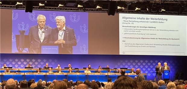 Die ärztliche Weiterbildung bekommt eine neue Struktur Die beiden Vorsitzenden der Ständigen Konferenz „Ärztliche Weiterbildung“ der Bundesärztekammer, Dr. Johannes Albert Gehle (links) und Prof. Henrik Herrmann.