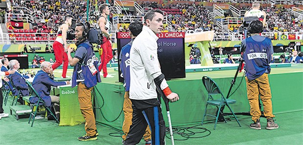 Ein zu hohes Risiko? Turner Andreas Toba hat sich in Rio am Knie verletzt.