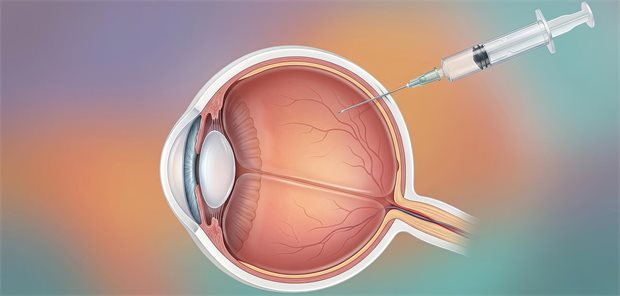 Anti-VEGF-Injektionen: Versäumte Termine kosten nAMD-Patienten wohl Sehschärfe Eine Illustration zeigt, wie mittels einer Spritze ins Auge gestochen wird.