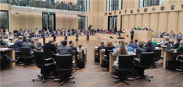 Krankenhausreform im Bundesrat: Ein Showdown und viel schlechte Laune Das Foto zeigt den Plenarsaal des Bundesrats.