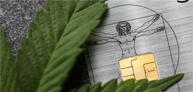 Cannabis-Blatt auf Versichertenkarte