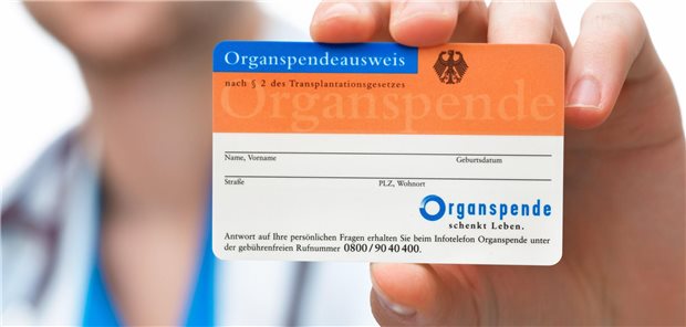 Organspende: Widerspruchsregelung wird erneut zum Streitfall im Bundestag Das Foto zeigt einen Organspendausweis.